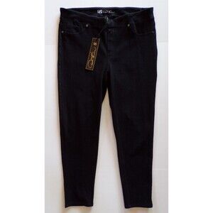 DG2 by Diane Gilman Women's Denim Comfort Waist Jegging Black PXL